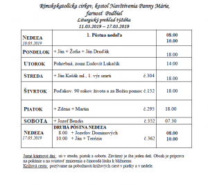 1.Pôstna nedeľa